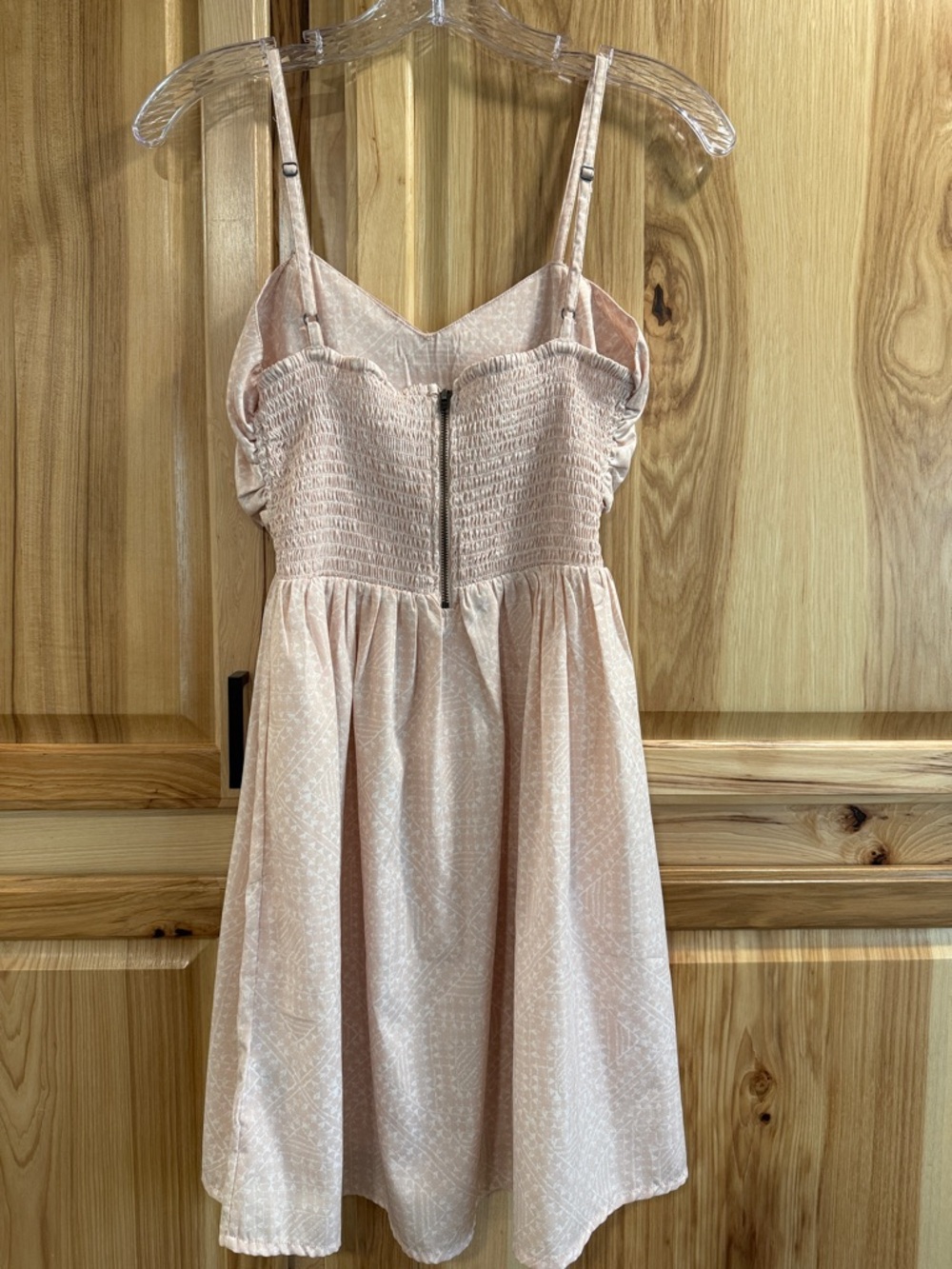 Roxy For Shore Blush Pink Sleeveless Twist-Front Summer Mini Dress Size M - Picture 6 of 13